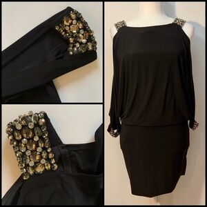 NWT Aqua LBD Cocktail Rhinestones Short Dress 2